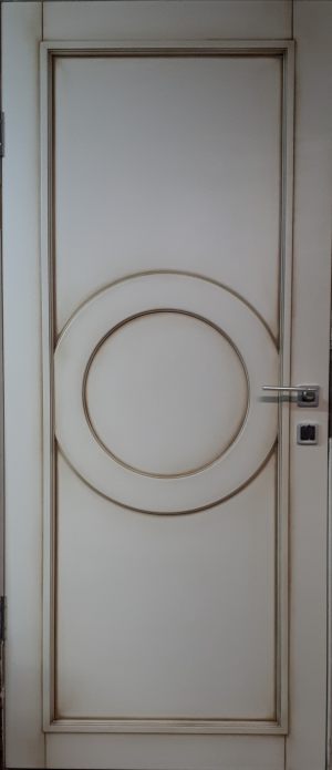 Межкомнатная дверь в профиле массив (эмаль с патиной) Калининград