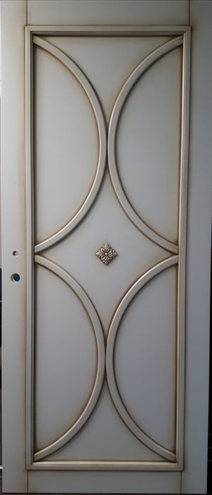 Межкомнатная дверь в профиле массив (эмаль с патиной) Калининград